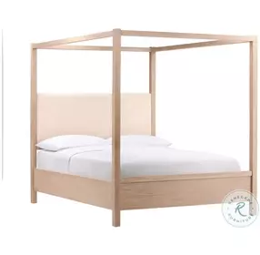 Emmaly Everest Cream And Light Warm Wash King Canopy Bed