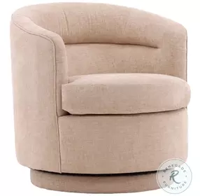 Laurett Grenoble Beige Swivel Chair