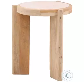 Tori Beige And Natural Side Table