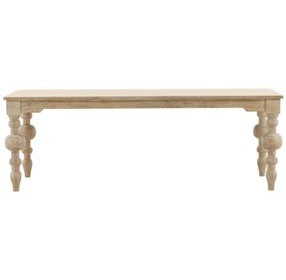 Annette Whitewash 87" Rectangular Dining Table