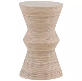 Theda Light Natural Round Side Table