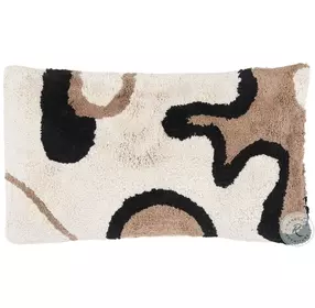 Zarae Black Off White And Taupe Pillow