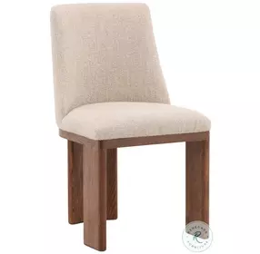 Alistai Sand And Brown Dining Chair