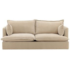 Monica Moss Sand 84" Sofa