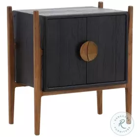 Emberl Black And Natural Nighstand