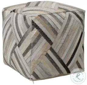Edit Grey Brown And Natural Pouf