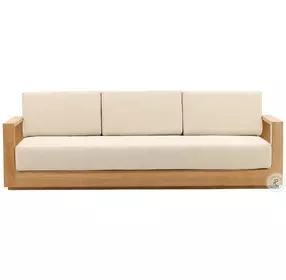 Darlen Sand And Natural 95" Outdoor Sofa