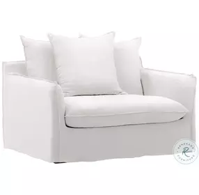Vivia Easton White Slipcover Sofa Chair
