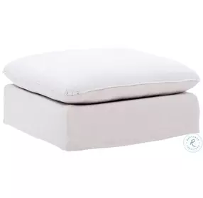 Vivia Easton White Slipcover Ottoman