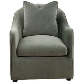 Elissa Opal Eucalyptus Upholstered Occasional Chair with Pillow