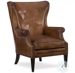 Maya Natchez Brown Wing Club Chair