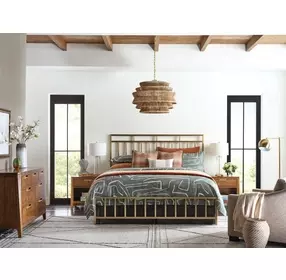 Aspire Champagne Metal Bedroom Set