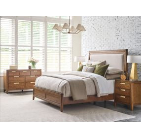 Affinity Cherry Upholstered Panel Bedroom Set