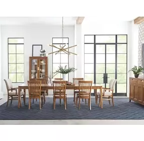 Aspire Medium Stain Extendable Dining Room Set