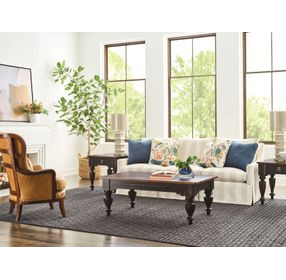 Kitridge Bridgetown Black and Heritage Maple Rectangular Occasional Table Set