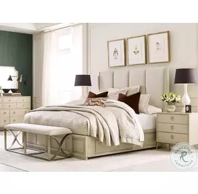 Lenox Siena Alabaster Upholstered Panel Bedroom Set