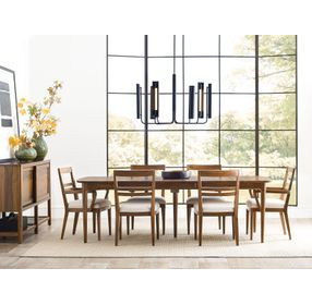 Monogram Walnut Hudson Medium Stain Extendable Dining Room Set
