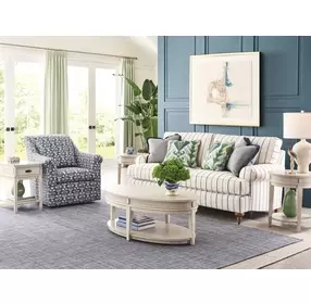 Serra Hamilton Classic White Oval Occasional Table Set