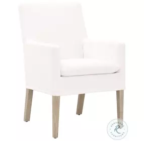 Drake LiveSmart Peyton Pearl Performance Fabric Slipcover Arm Chair