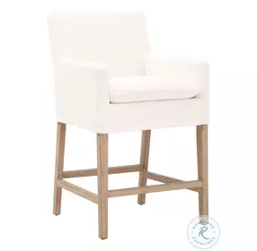 Drake LiveSmart Peyton Pearl Slipcover Performance Fabric Counter Height Stool