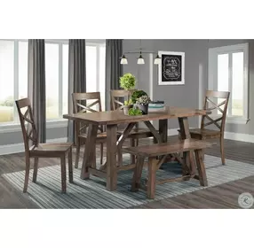 Regan Rich Cherry 6 Piece Rectangular Dining Room Set