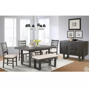 Sullivan Dark Ash And Black Rectangular Dining Room Set