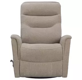 Dualis Snazzy Taupe Manual Swivel Glider Recliner