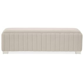 Amaryllis Taupe Upholstered 59" Accent Bench