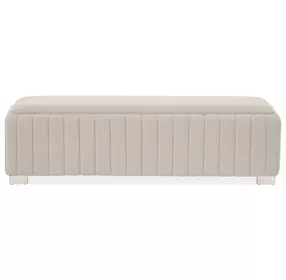 Maribel Taupe Upholstered 59" Accent Bench
