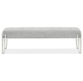 Mirelle Gray Upholstered 59" Accent Bench