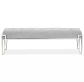 Mirelle Gray Upholstered 59" Accent Bench