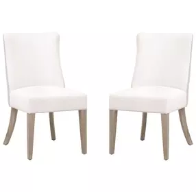 Duet LiveSmart Peyton Pearl And Natural Gray Performance Fabric Dining Chair Set Of 2