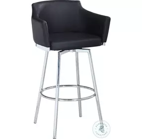 Dusty Black Swivel Counter Height Stool