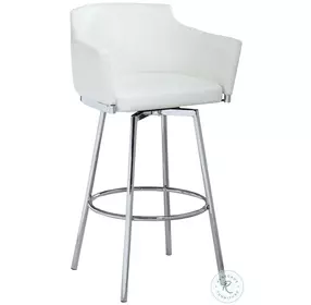 Dusty White Swivel Bar Stool