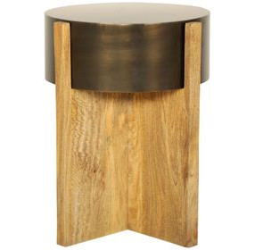 Aspen Barton Bronze Round End Table