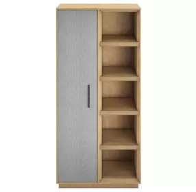 Loft Brown 1 Door Etagere Bookcase