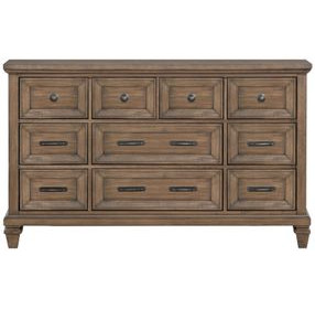 Mariana Mocha 9 Drawer Dresser