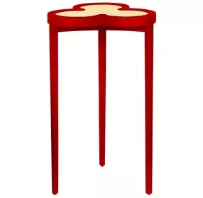 Dylan Matte Red Lacquer Reversible Top Cigar Table