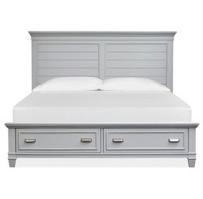 Harborwick Harbor Gray California King Storage Panel Bed