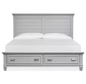 Harborwick Harbor Gray California King Storage Panel Bed