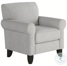 Sugarshack Metal Gray Performance Fabric Upholstered Accent Chair with Rolled Arm