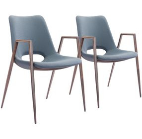 Desi Gray Dining Chair Set Of 2