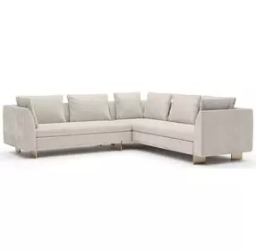Altura Oatmeal 2 Piece Modular L Sectional with Pillows