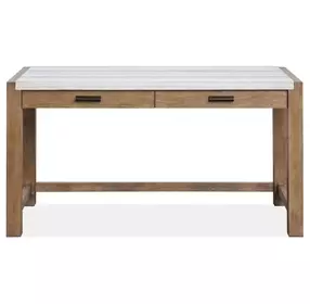 Foxrun Hollow Sierra Brown and White 60" Marble Top Writing Desk