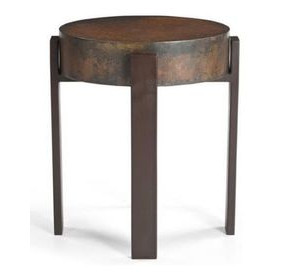 Artifacts Antique Bronze Oval Shaw Side Table