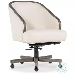 Paloma Beige And Dark Wood Swivel Tilt Executive Chair