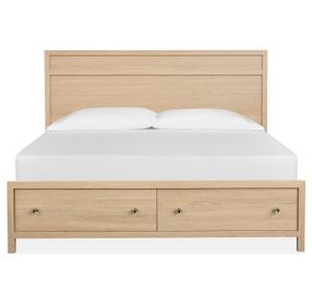 Merrifield Sandstone Beige Queen Storage Panel Bed