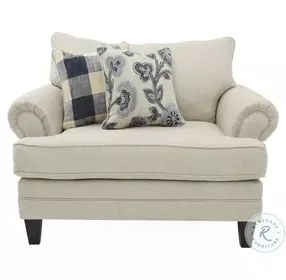 Catalina Khaki Linen Chair and A Half