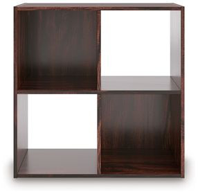 Glosmount Cherry and Light Brown Four Cube Organizer