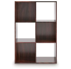Glosmount Cherry and Light Brown Six Cube Organizer